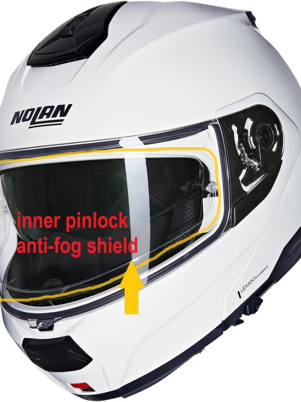 Nolan N100 Pinlock Anti-Fog Lens Insert - CLEAR - Picture 3 of 3